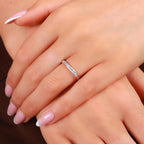 Baguette & Brilliant Cut Diamond Channel Set Wedding Band