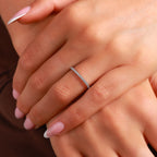 Classic Brilliant Cut Diamond Claw Set Wedding Band