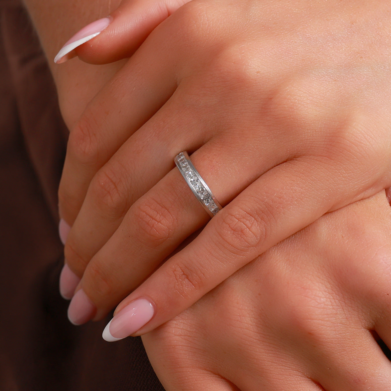 Princess Cut Diamond Channel Set Wedding Band