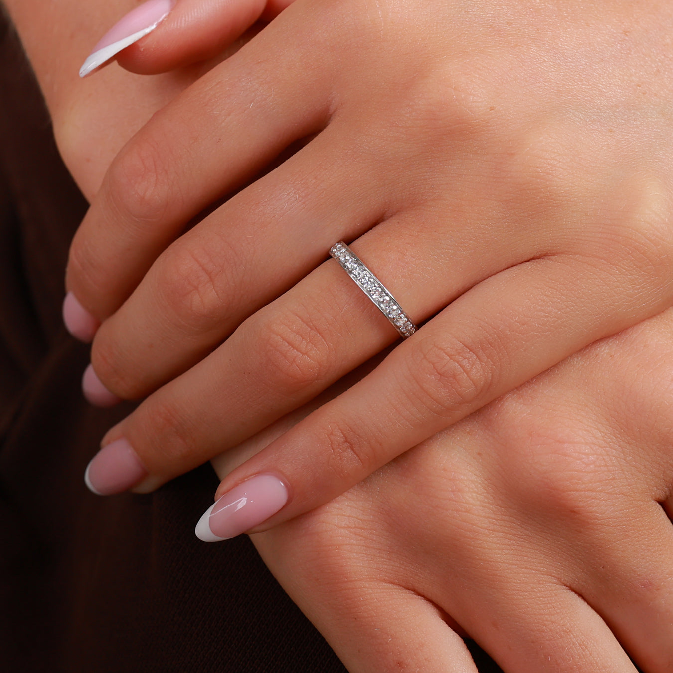 Brilliant Cut Diamond Claw Set Wedding Band