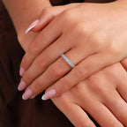 Brilliant Cut Diamond Milgrain Detail Claw Set Wedding Band