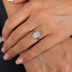 3.08ct Oval Cut Lab Grown Diamond Ring - 9ct White Gold