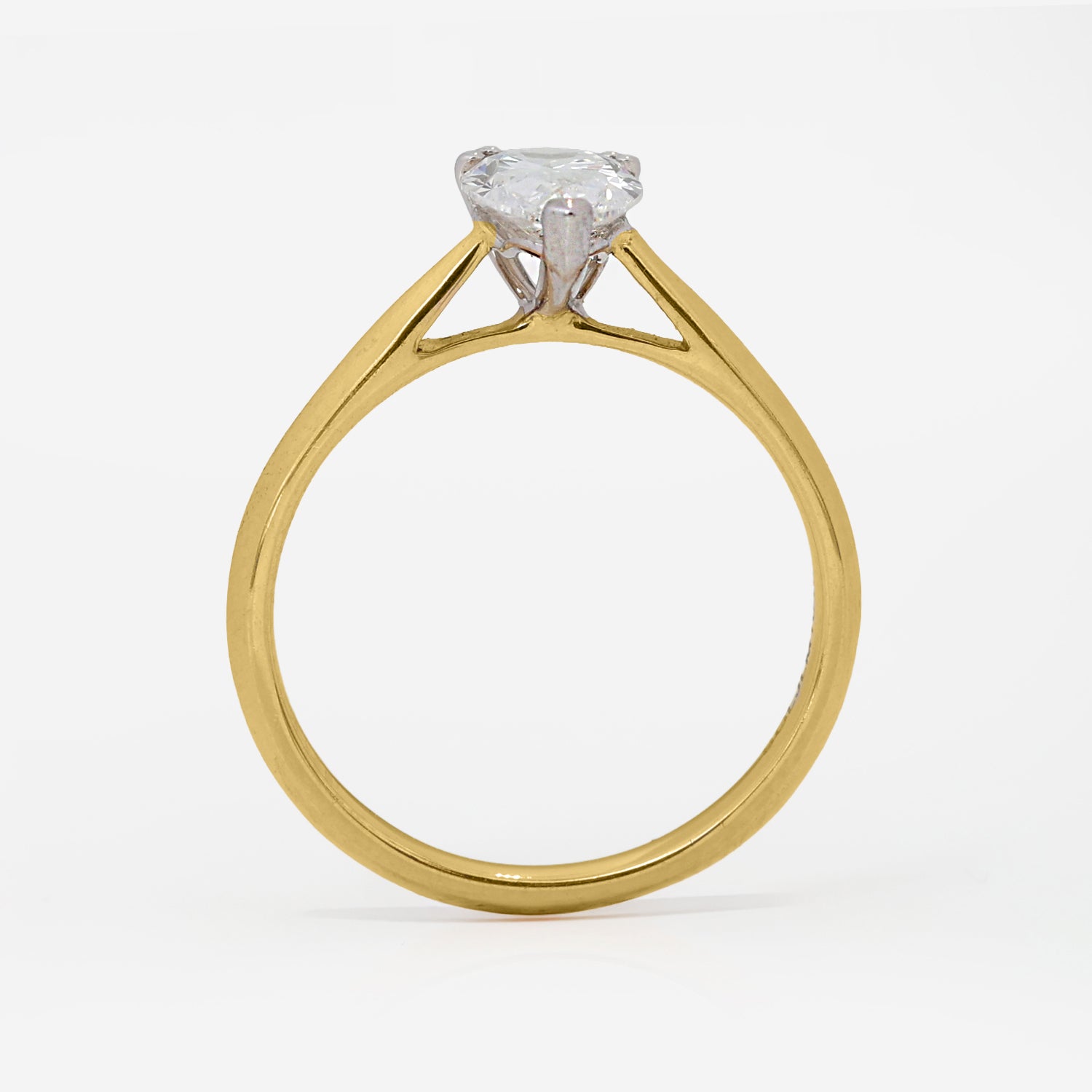 3.09ct Pear Cut Lab Grown Diamond Ring - 9ct Yellow Gold