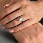 3.09ct Pear Cut Lab Grown Diamond Ring - 9ct White Gold