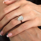 5.02ct Pear Cut Lab Grown Diamond Ring - Platinum
