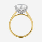 5.05ct Round Cut Lab Grown Diamond Ring - 18ct Yellow Gold