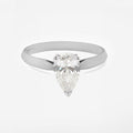1.00ct Pear Cut Lab Grown Diamond Ring - 9ct White Gold