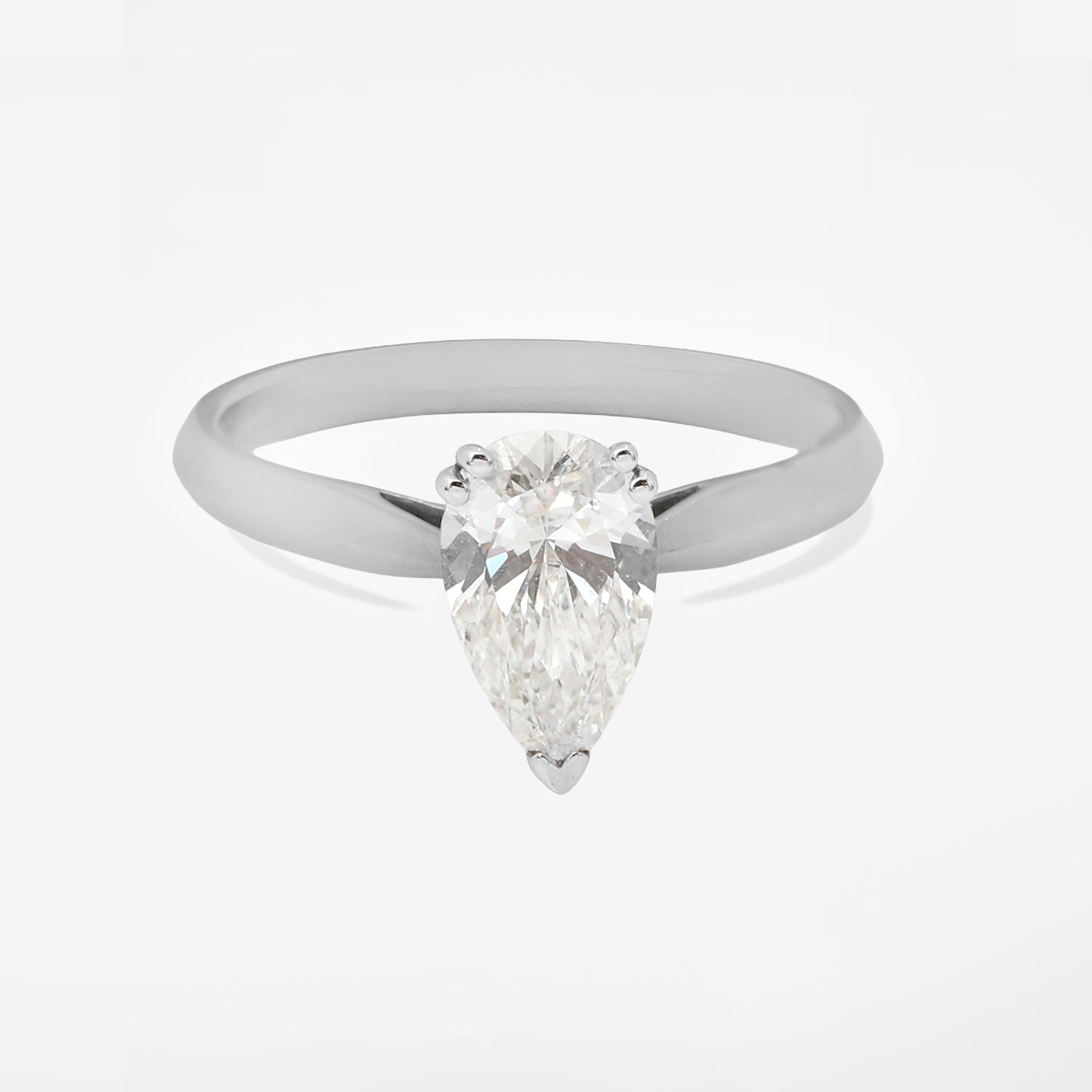 3.09ct Pear Cut Lab Grown Diamond Ring - 9ct White Gold