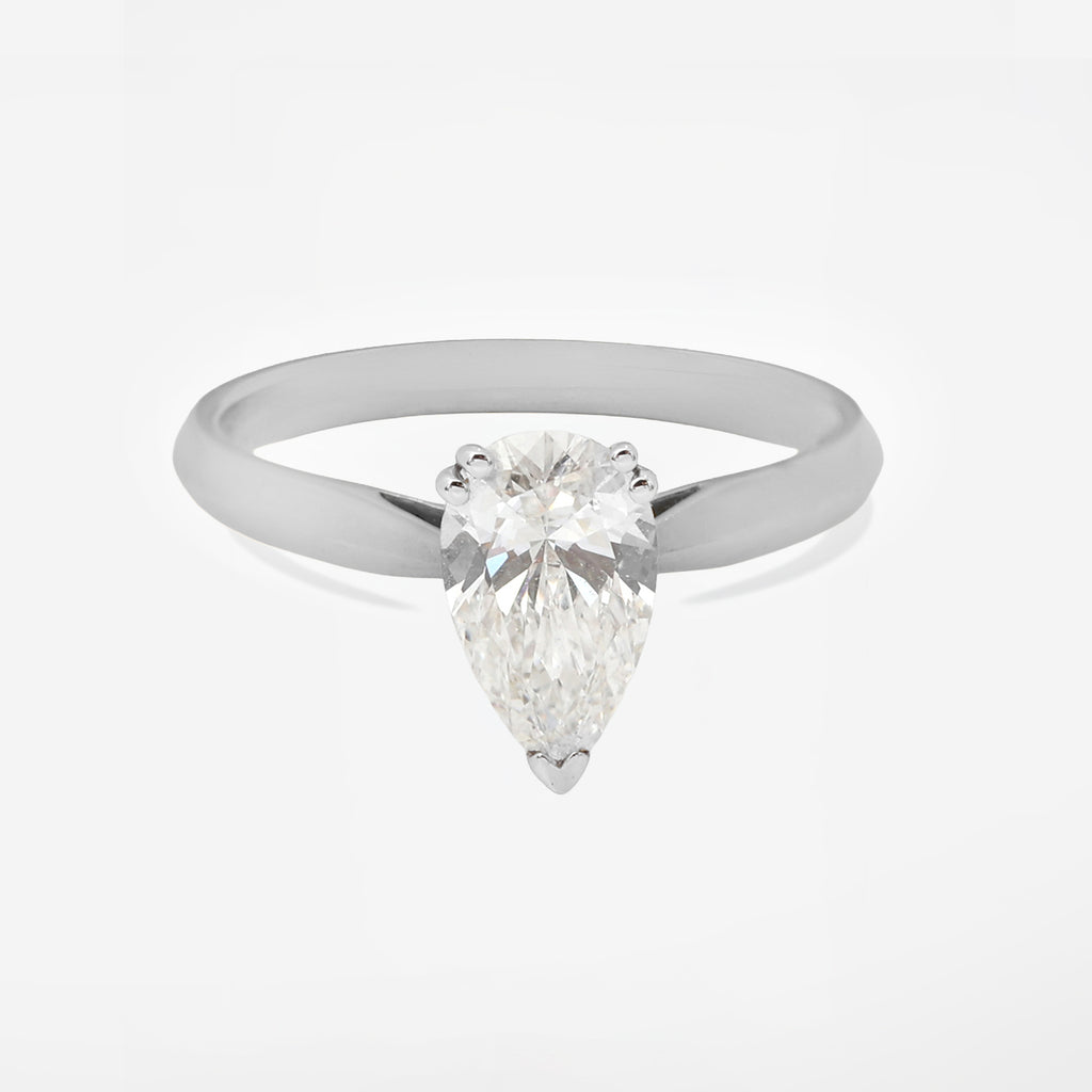 5.02ct Pear Cut Lab Grown Diamond Ring - Platinum