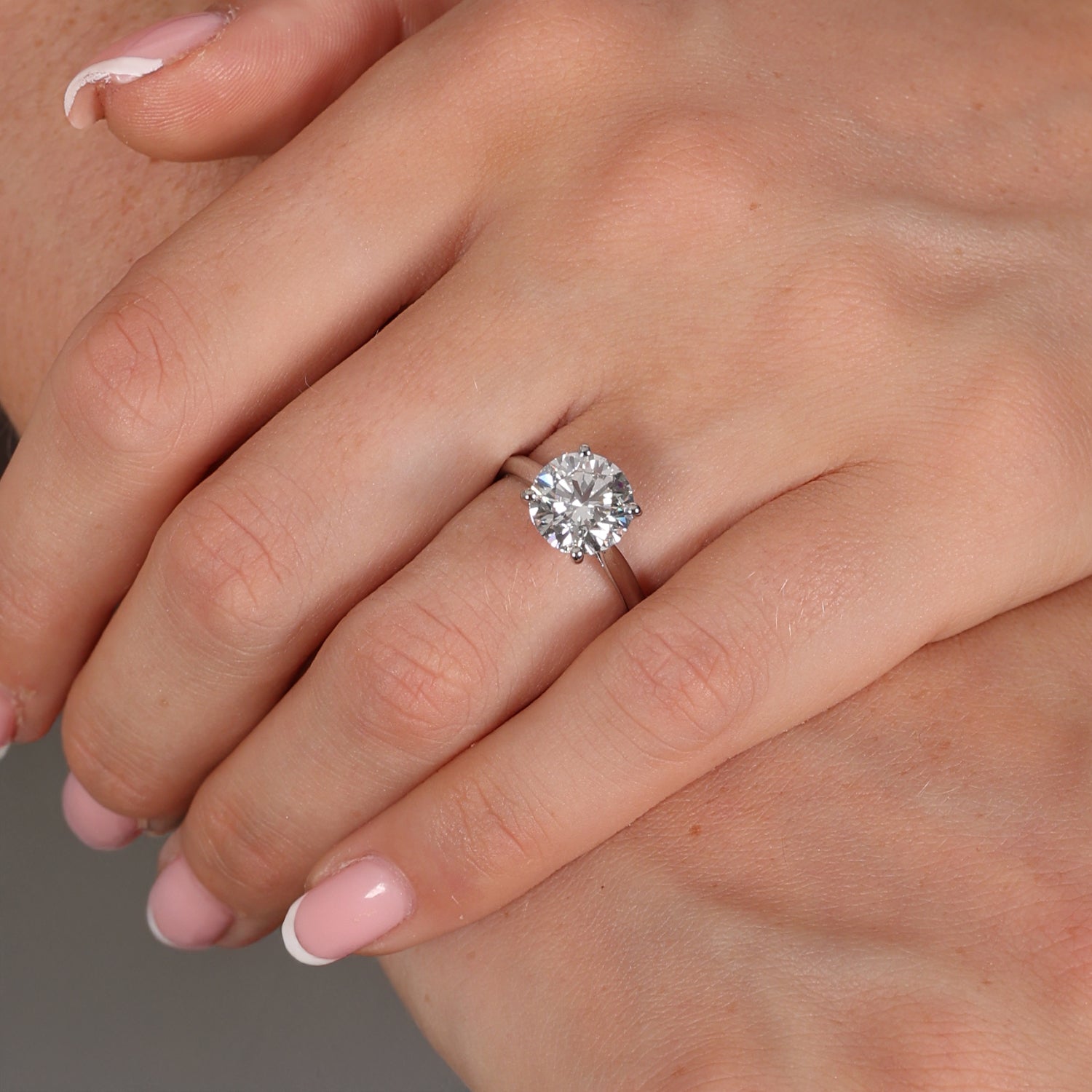 3.08ct Round Cut Lab Grown Diamond Ring - 9ct White Gold