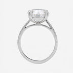 2.27ct Round Cut Lab Grown Diamond Ring with Diamond Shoulders - 18ct White Gold