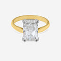 3.06ct Radiant Cut Lab Grown Diamond Ring - 9ct Yellow Gold
