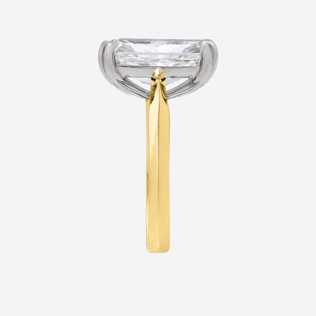 5.03ct Radiant Cut Lab Grown Diamond Ring - 18ct Yellow Gold