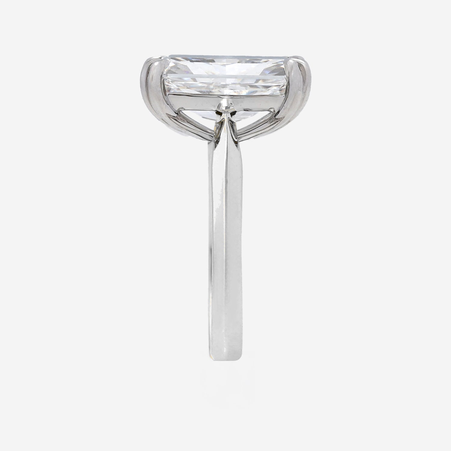 4.22ct Radiant Cut Lab Grown Diamond Ring - 9ct White Gold