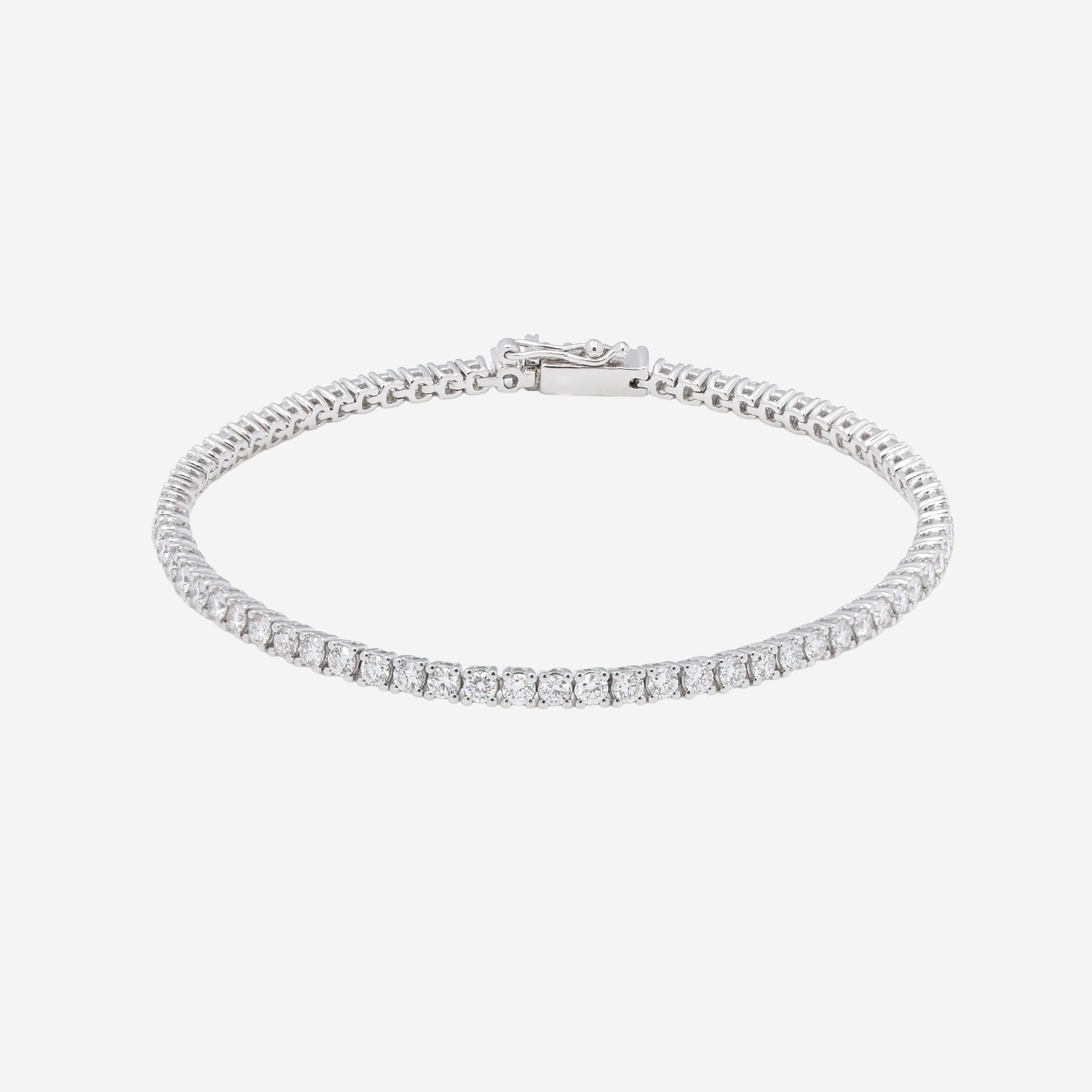 3.00ct Lab Grown Tennis Bracelet - 9ct White Gold