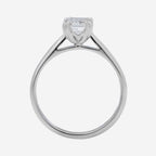1.00ct Emerald Cut Lab Grown Diamond Ring - 9ct White Gold