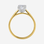 1.00ct Emerald Cut Lab Grown Diamond Ring - 9ct Yellow Gold