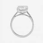 2.30ct Radiant Cut Lab Grown Diamond Ring with Diamond Shoulders - 9ct White Gold