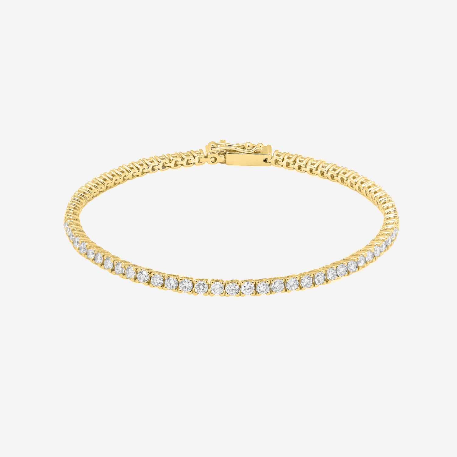 3.00ct Lab Grown Tennis Bracelet - 9ct Yellow Gold