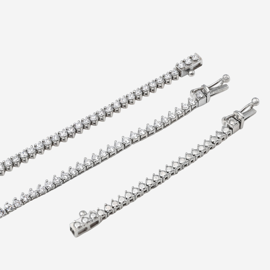 5.00ct Round Lab Grown Diamond Tennis Necklace - 9ct White Gold