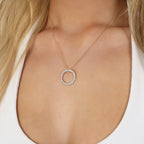1.00ct Lab Grown Circle of Life Necklace - 9ct Yellow Gold