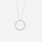 1.00ct Lab Grown Circle of Life Necklace - 9ct Yellow Gold