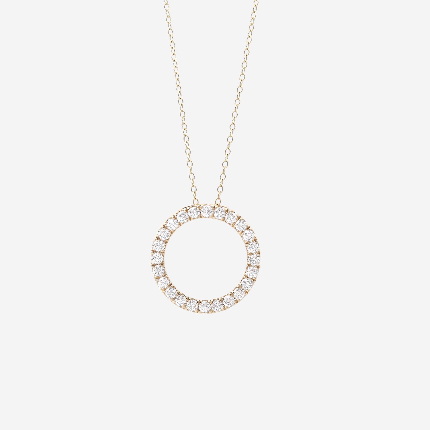1.00ct Lab Grown Circle of Life Necklace - 9ct Yellow Gold