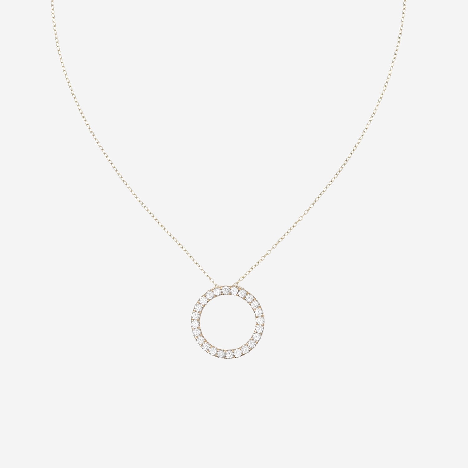 1.00ct Lab Grown Circle of Life Necklace - 9ct Yellow Gold