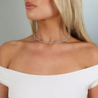 9.00ct Pear Lab Grown Diamond Tennis Necklace - 9ct White Gold