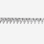 9.00ct Pear Lab Grown Diamond Tennis Necklace - 9ct White Gold
