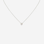 0.50ct Lab Grown Bezel Set Pendant Necklace - 9ct Yellow Gold
