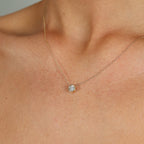 0.50ct Lab Grown Bezel Set Pendant Necklace - 9ct Yellow Gold