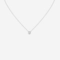 0.50ct Lab Grown Bezel Set Pendant Necklace - 9ct White Gold