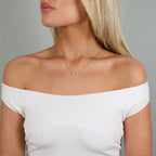 0.50ct Lab Grown Bezel Set Pendant Necklace - 9ct White Gold