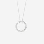 1.00ct Lab Grown Circle of Life Necklace - 9ct White Gold