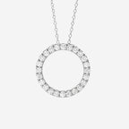 1.00ct Lab Grown Circle of Life Necklace - 9ct White Gold