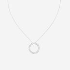 1.00ct Lab Grown Circle of Life Necklace - 9ct White Gold