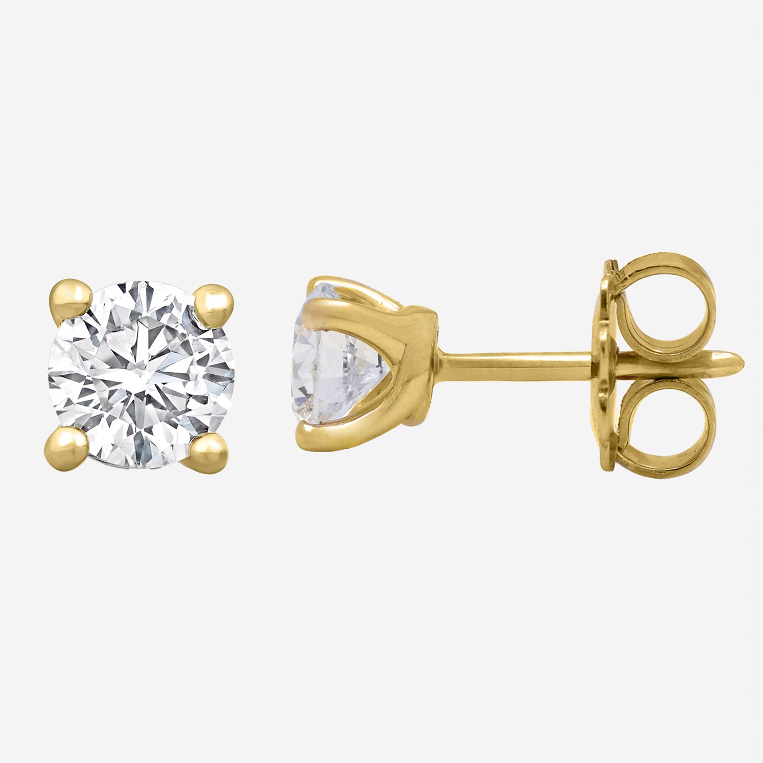 1.00ct Lab Grown Diamond Earrings - 9ct Yellow Gold