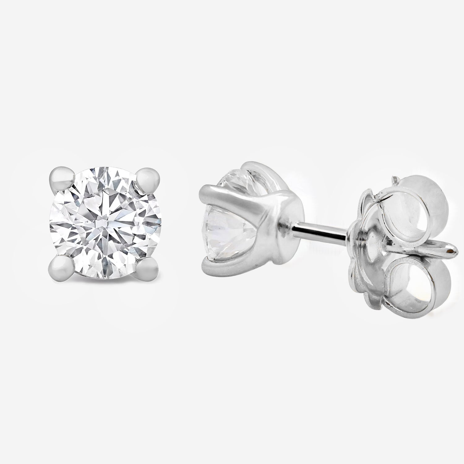 1.00ct Lab Grown Diamond Earrings - 9ct White Gold