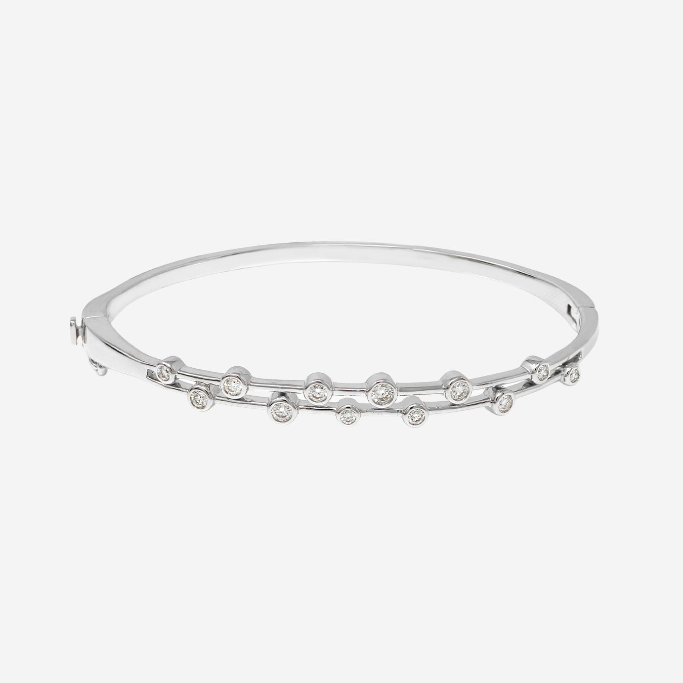 0.50ct Diamond Bangle - 9ct White Gold