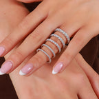 Classic Brilliant Cut Diamond Claw Set Wedding Band