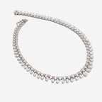 Lab Grown Pear Diamond Necklace - 18ct White Gold