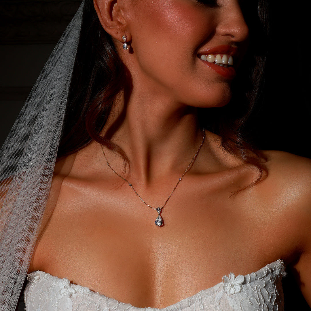 2.00ct Lab Grown Diamond Double Pear Drop Earrings - 18ct Yellow Gold