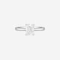 1.00ct Emerald Cut Lab Grown Diamond Ring - 9ct White Gold