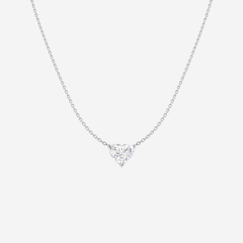 2.00ct Lab Grown Heart Cut Diamond Pendant - 9ct Gold