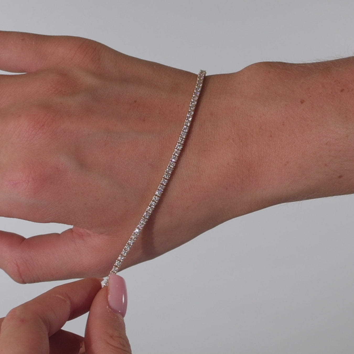 3.00ct Lab Grown Tennis Bracelet - 9ct White Gold