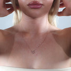 Dainty Diamond Heart Necklace - 9ct Gold