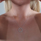 1.00ct Lab Grown Circle of Life Necklace - 9ct White Gold