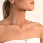 Winged Diamond Initial Necklace - 18ct Gold