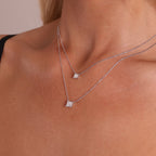 1.00ct Princess Cut Lab Grown Diamond Necklace - 9ct White Gold